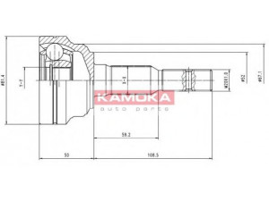 KAMOKA 6952 jungčių komplektas, kardaninis velenas 
 Ratų pavara -> Sujungimai/komplektas
374002, 90538427