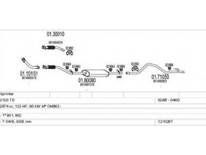 MTS C210267004388 išmetimo sistema 
 Išmetimo sistema -> Išmetimo sistema, visa