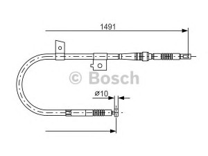 BOSCH 1 987 477 754 trosas, stovėjimo stabdys 
 Stabdžių sistema -> Valdymo svirtys/trosai
36530 71J10