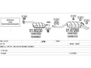 MTS C210358008957 išmetimo sistema 
 Išmetimo sistema -> Išmetimo sistema, visa