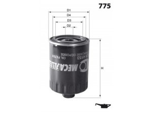 MECAFILTER ELH4334 alyvos filtras 
 Techninės priežiūros dalys -> Techninės priežiūros intervalai
030115561C, 030115561C, 030115561C