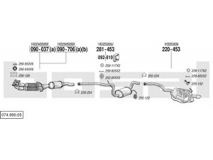 BOSAL 074.990.05 išmetimo sistema 
 Išmetimo sistema -> Išmetimo sistema, visa