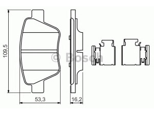 BOSCH 0 986 494 643 stabdžių trinkelių rinkinys, diskinis stabdys 
 Techninės priežiūros dalys -> Papildomas remontas
5K0 698 451 A, 5K0 698 451 A, 5K0 698 451