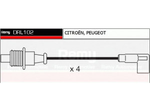 DELCO REMY DRL102 uždegimo laido komplektas 
 Kibirkšties / kaitinamasis uždegimas -> Uždegimo laidai/jungtys
5967L0, 5967L7, 9609493380