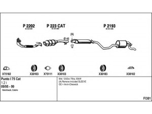 FENNO FI301 išmetimo sistema 
 Išmetimo sistema -> Išmetimo sistema, visa