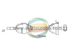 ODM-MULTIPARTS 18-291220 kardaninis velenas 
 Ratų pavara -> Kardaninis velenas
7711135307, 8200014107, 8200232886