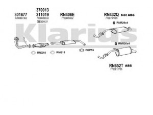 KLARIUS 720206U išmetimo sistema 
 Išmetimo sistema -> Išmetimo sistema, visa