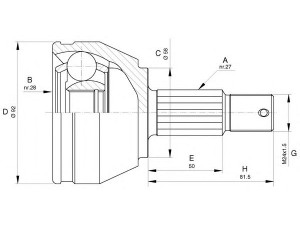 OPEN PARTS CVJ5638.10 jungčių komplektas, kardaninis velenas 
 Ratų pavara -> Sujungimai/komplektas
9645248980, 1401317488, 9645248980