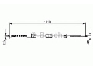 BOSCH 1 987 477 683 trosas, stovėjimo stabdys 
 Stabdžių sistema -> Valdymo svirtys/trosai
35 51 1 161 474