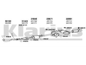 KLARIUS 030156E išmetimo sistema 
 Išmetimo sistema -> Išmetimo sistema, visa
