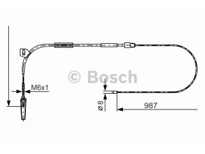 BOSCH 1 987 477 962 trosas, stovėjimo stabdys 
 Stabdžių sistema -> Valdymo svirtys/trosai
168 420 16 85, A 168 420 16 85