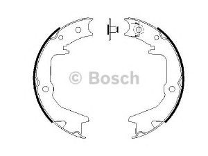 BOSCH 0 986 487 685 stabdžių trinkelių komplektas, stovėjimo stabdis 
 Stabdžių sistema -> Rankinis stabdys
MB950211, MN102631