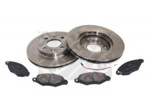 MAPCO 47161 stabdžių rinkinys, diskiniai stabdžiai 
 Stabdžių sistema -> Diskinis stabdys -> Stabdžių remonto rinkinys