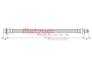 METZGER 4110896 stabdžių žarnelė 
 Stabdžių sistema -> Stabdžių žarnelės
4621 084 52R
