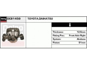 DELCO REMY DC81459 stabdžių apkaba 
 Stabdžių sistema -> Stabdžių matuoklis -> Stabdžių matuoklio montavimas