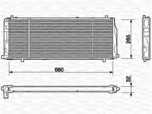 MAGNETI MARELLI 350213405000 radiatorius, variklio aušinimas 
 Aušinimo sistema -> Radiatorius/alyvos aušintuvas -> Radiatorius/dalys
431121251A, 431121251P, 431121253A