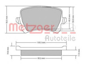 METZGER 1170116 stabdžių trinkelių rinkinys, diskinis stabdys 
 Techninės priežiūros dalys -> Papildomas remontas
3C0 698 451E, 5N0 698 451