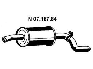 EBERSPÄCHER 07.187.84 galinis duslintuvas 
 Išmetimo sistema -> Duslintuvas
8 52 106, 8 52 113, 8 52 945