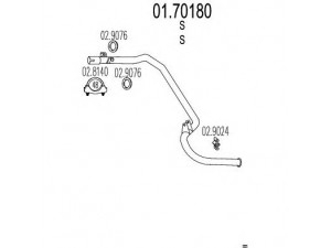 MTS 01.70180 išleidimo kolektorius 
 Išmetimo sistema -> Išmetimo vamzdžiai