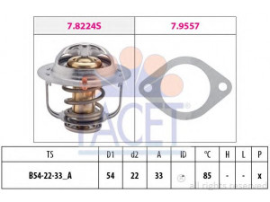 FACET 7.8335 termostatas, aušinimo skystis 
 Aušinimo sistema -> Termostatas/tarpiklis -> Thermostat
