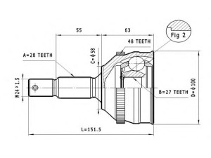 STATIM C.107 jungčių komplektas, kardaninis velenas 
 Ratų pavara -> Sujungimai/komplektas
95653009, 95653009