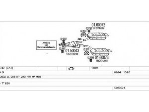 MTS C050291008968 išmetimo sistema 
 Išmetimo sistema -> Išmetimo sistema, visa
