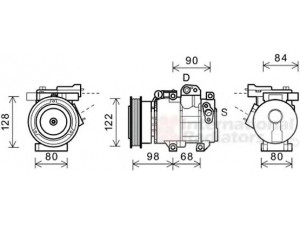 VAN WEZEL 8300K192 kompresorius, oro kondicionierius 
 Oro kondicionavimas -> Kompresorius/dalys
97701-1G300, 977011G300AS, 977011G310
