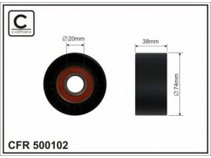 CAFFARO 500102 kreipiantysis skriemulys, V formos rumbuotas diržas
20503093, 20747516, 21574656, 7420503093