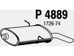 FENNO P4889 galinis duslintuvas 
 Išmetimo sistema -> Duslintuvas
1726-74, 1726-76