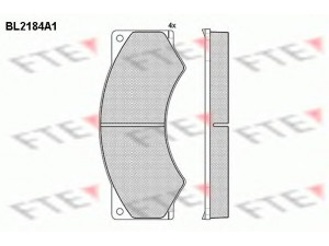 FTE BL2184A1 stabdžių trinkelių rinkinys, diskinis stabdys 
 Techninės priežiūros dalys -> Papildomas remontas
BBU8177, 190 6345, BBU 8177