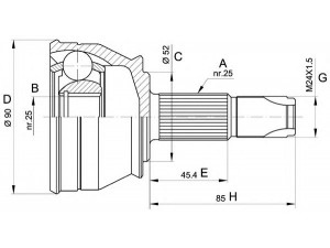 OPEN PARTS CVJ5211.10 jungčių komplektas, kardaninis velenas 
 Ratų pavara -> Sujungimai/komplektas
0046307032, 0060812753, 0060813096