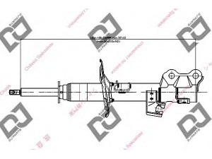 DJ PARTS DS1107GS amortizatorius 
 Pakaba -> Amortizatorius
54303ED001, 54303ED002, 54303ED025