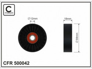 CAFFARO 500042 kreipiantysis skriemulys, V formos rumbuotas diržas
11927-41B00, 11927-41B01, 11927-54A00