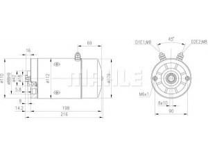 MAHLE ORIGINAL MM 185 elektrovariklis