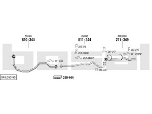 BOSAL 048.053.50 išmetimo sistema 
 Išmetimo sistema -> Išmetimo sistema, visa