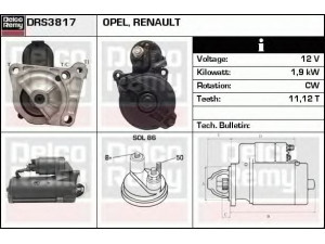 DELCO REMY DRS3817 starteris 
 Elektros įranga -> Starterio sistema -> Starteris
M1T85681, M1T85682, 4414402, 7700115479