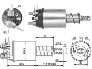 MAGNETI MARELLI 940113050387 solenoidinis jungiklis, starteris