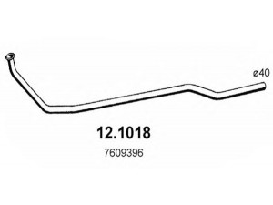 ASSO 12.1018 išleidimo kolektorius 
 Išmetimo sistema -> Išmetimo vamzdžiai
7609326, 7609396
