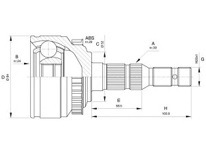 OPEN PARTS CVJ5527.10 jungčių komplektas, kardaninis velenas 
 Ratų pavara -> Sujungimai/komplektas
1603261, 1603398, 93180019, 93187468