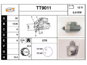 SNRA TT9011 starteris