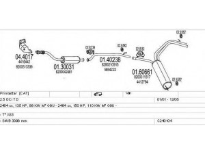 MTS C240104004578 išmetimo sistema 
 Išmetimo sistema -> Išmetimo sistema, visa