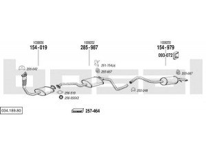 BOSAL 034.189.80 išmetimo sistema 
 Išmetimo sistema -> Išmetimo sistema, visa