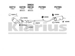 KLARIUS 631278U išmetimo sistema 
 Išmetimo sistema -> Išmetimo sistema, visa