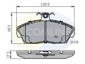 COMLINE CBP0232 stabdžių trinkelių rinkinys, diskinis stabdys 
 Techninės priežiūros dalys -> Papildomas remontas
SFP100360