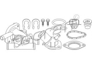 TOPRAN 700 531 termostato korpusas 
 Aušinimo sistema -> Termostatas/tarpiklis -> Thermostat
7700 112 491, 7701 474 248
