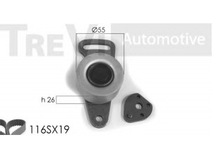 TREVI AUTOMOTIVE KD1021 paskirstymo diržo komplektas 
 Techninės priežiūros dalys -> Papildomas remontas