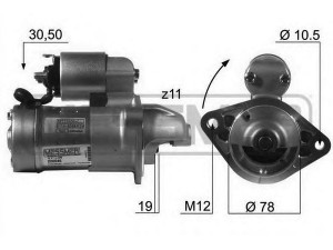 MESSMER 220046 starteris 
 Elektros įranga -> Starterio sistema -> Starteris
8 97150 204 0, 8 97150 204 1, 09 163 638