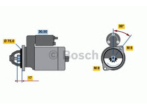 BOSCH 0 986 022 601 starteris 
 Elektros įranga -> Starterio sistema -> Starteris
36100 02511, 36100 02550, 36100 02555