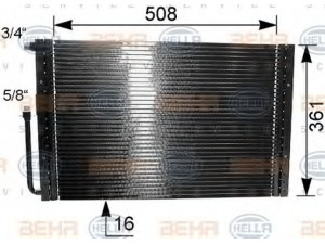 HELLA 8FC 351 038-161 kondensatorius, oro kondicionierius
