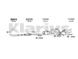 KLARIUS 960466U išmetimo sistema